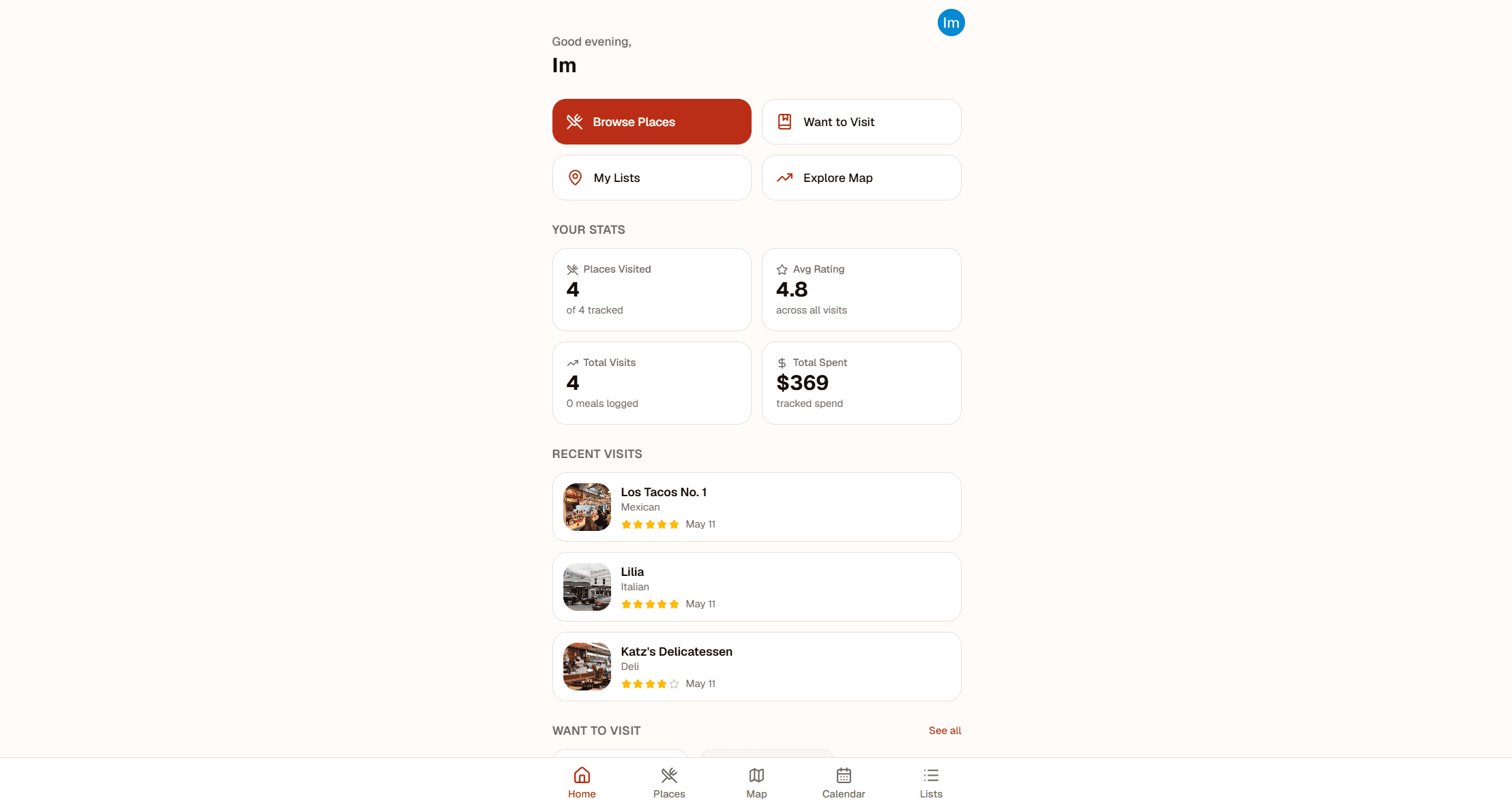 PepperList desktop app preview showing a restaurant map and saved restaurant visits